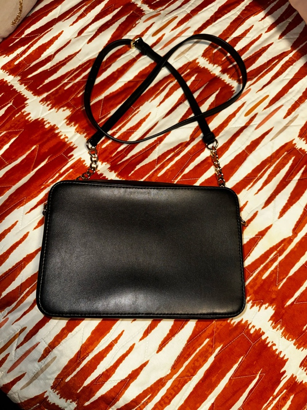 Michael Kors Black Quilted MK Logo Crossbody with Gold Hardware - Picture 4 of 8